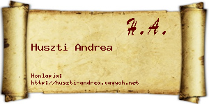 Huszti Andrea névjegykártya