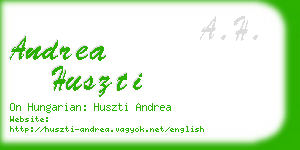 andrea huszti business card